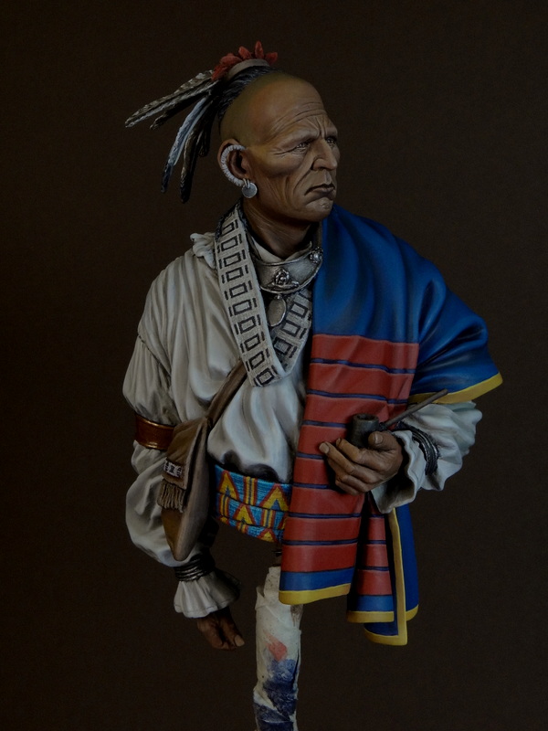 WIP - Cherokee,Native American 1/9th Bust | planetFigure | Miniatures