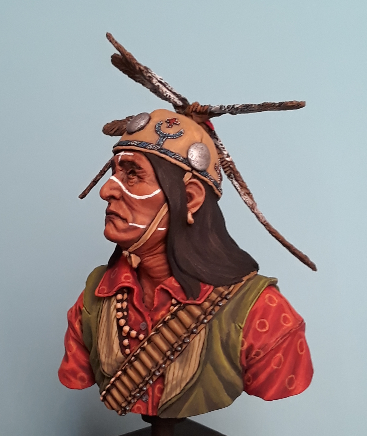 La Meridiana Lipan Apache Warrior wearing War/Medicine Headdress ...