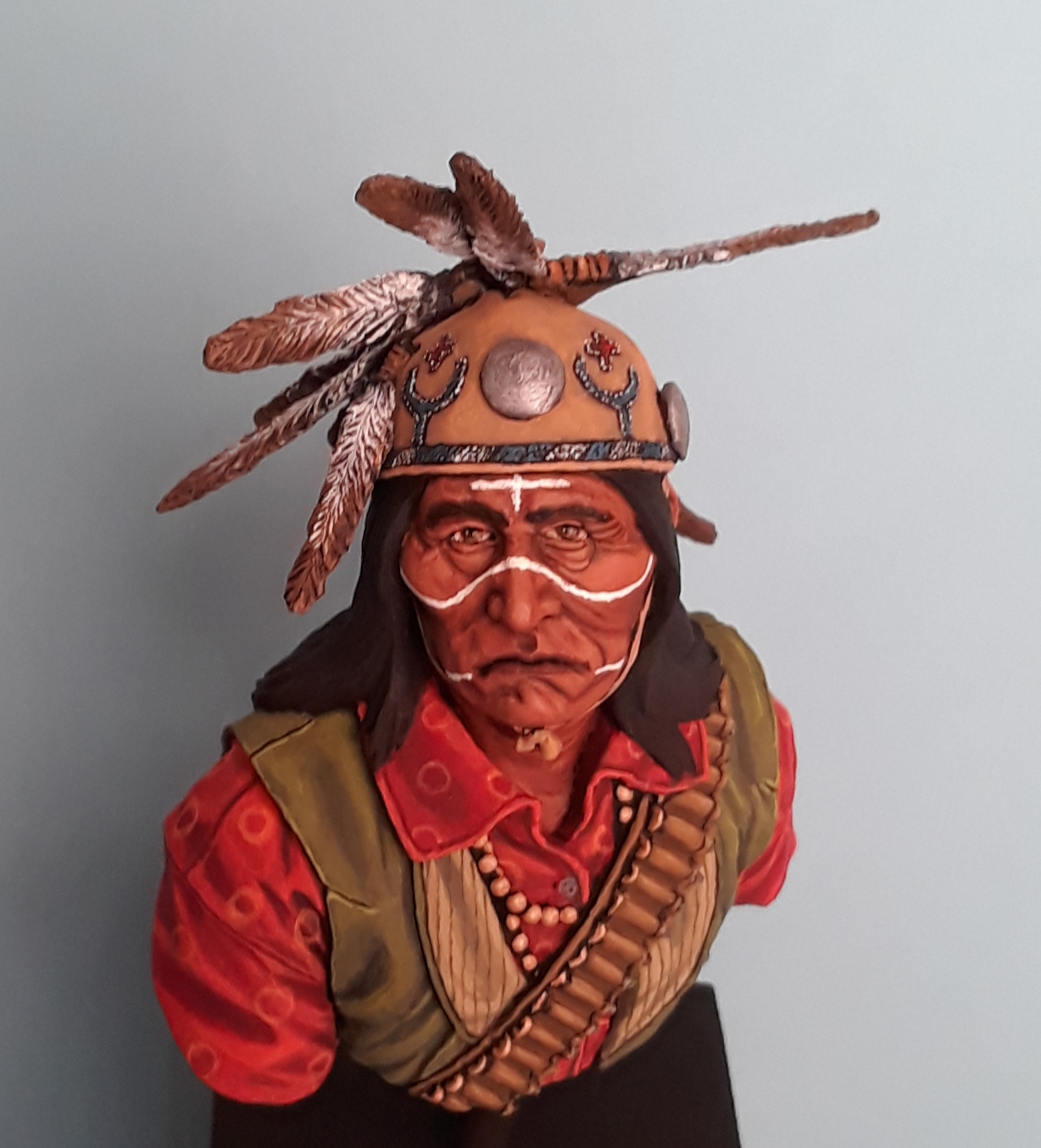 La Meridiana Lipan Apache Warrior wearing War/Medicine Headdress ...