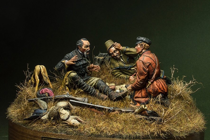 New Open Box video review of Irbis Miniatures Diorama Hunters at Halt ...