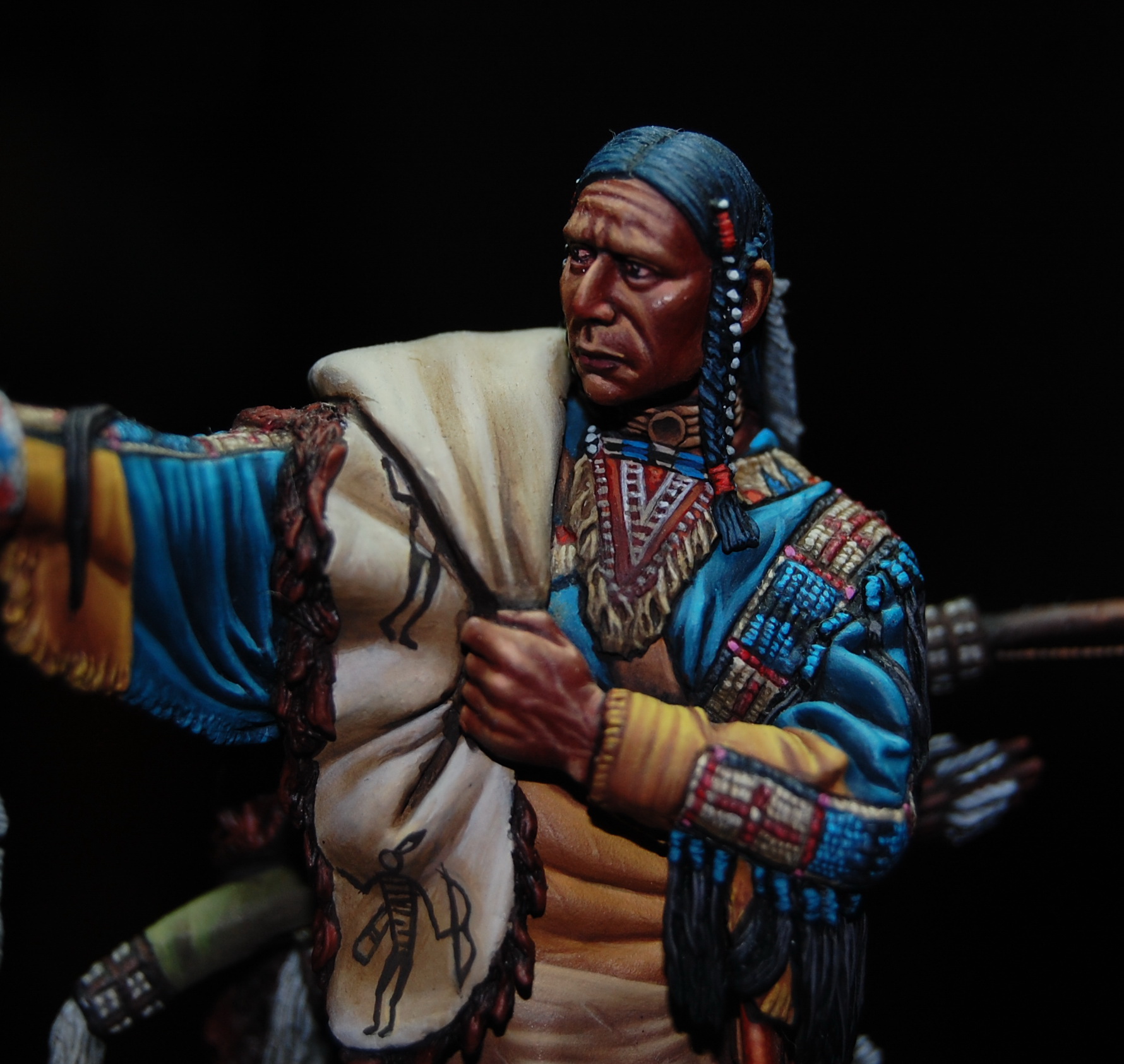 Pegaso 75mm Noble Sioux Warrior | planetFigure | Miniatures