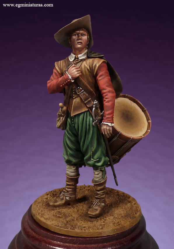 Drummer, 1630 A.D Avan Post Miniatures 75mm | planetFigure | Miniatures