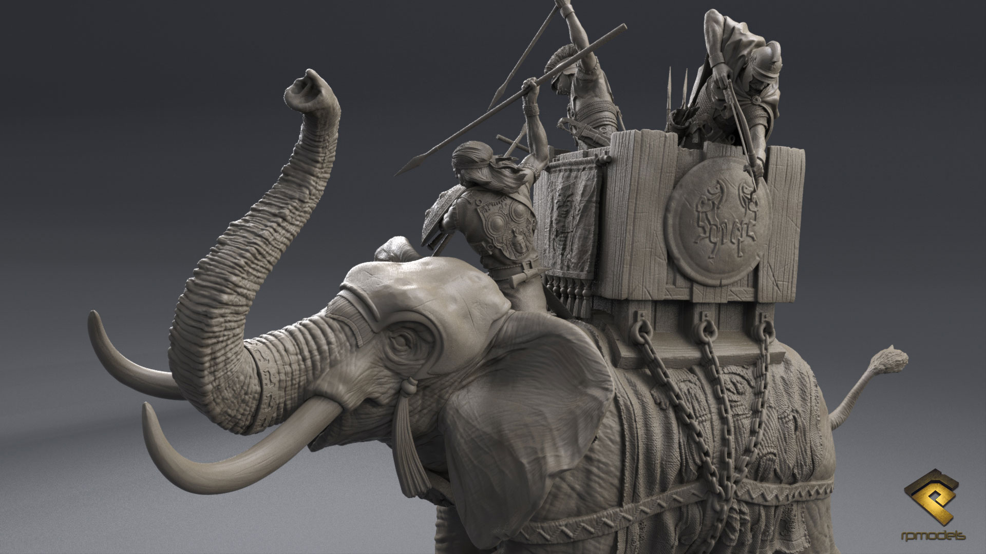 75mm Carthago War Elephant | planetFigure | Miniatures